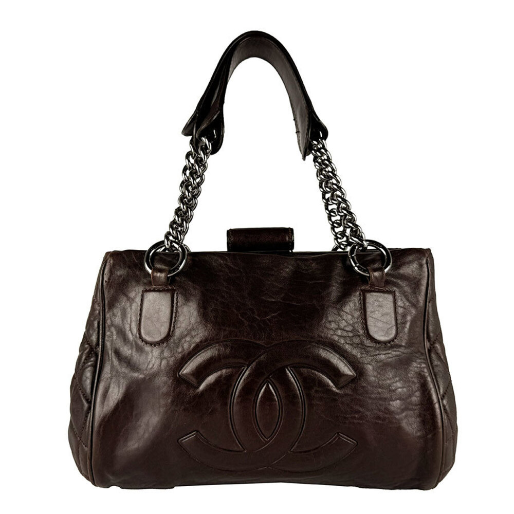 Chanel CHANEL Handbag Leather Brown Women's z10924